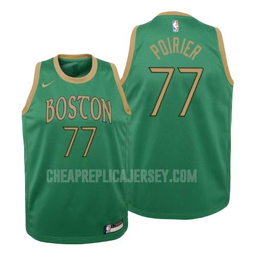 2019-20 youth boston celtics vincent poirier 77 green white number replica jersey