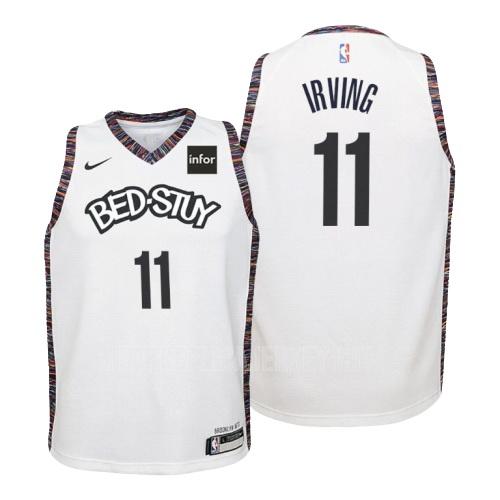 2019-20 youth brooklyn nets kyrie irving 11 white city edition replica jersey