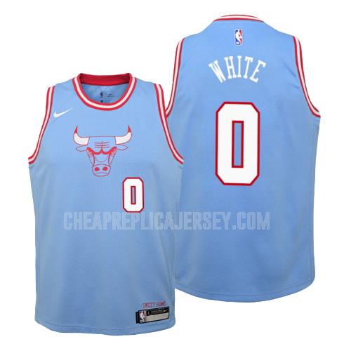 2019-20 youth chicago bulls coby white 0 blue city edition replica jersey