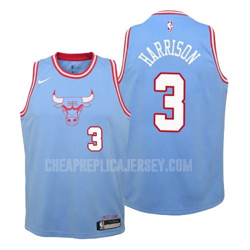 2019-20 youth chicago bulls shaquille harrison 3 blue city edition replica jersey