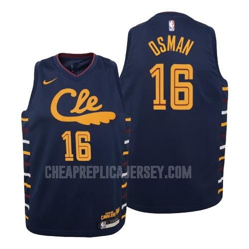 2019-20 youth cleveland cavaliers cedi osman 16 navy city edition replica jersey