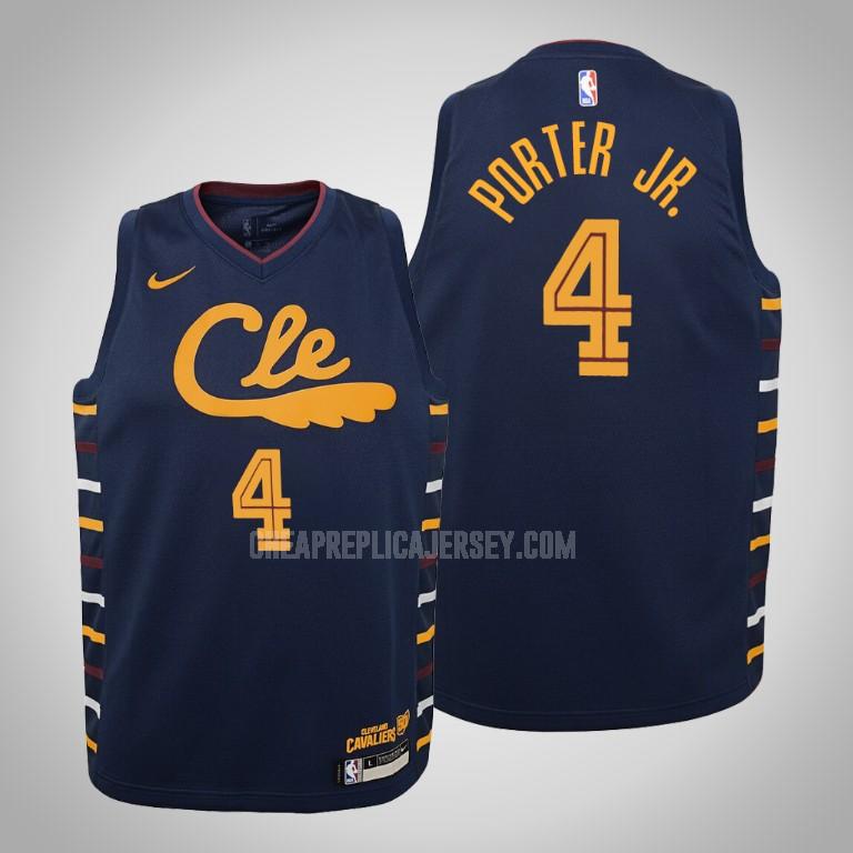 2019-20 youth cleveland cavaliers kevin porter jr 4 navy city edition replica jersey