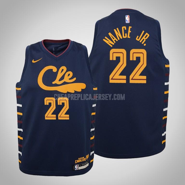 2019-20 youth cleveland cavaliers larry nance 22 navy city edition replica jersey