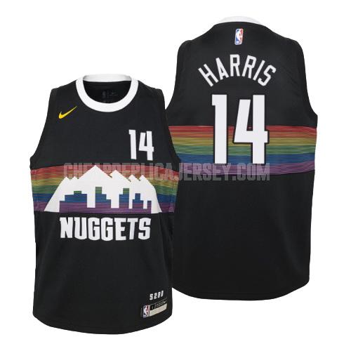 2019-20 youth denver nuggets gary harris 14 black city edition replica jersey