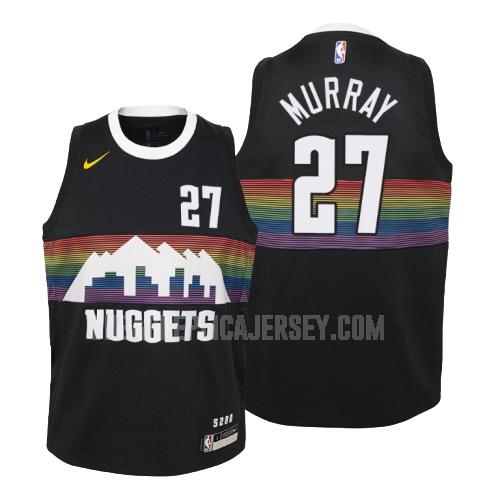 2019-20 youth denver nuggets jamal murray 27 black city edition replica jersey