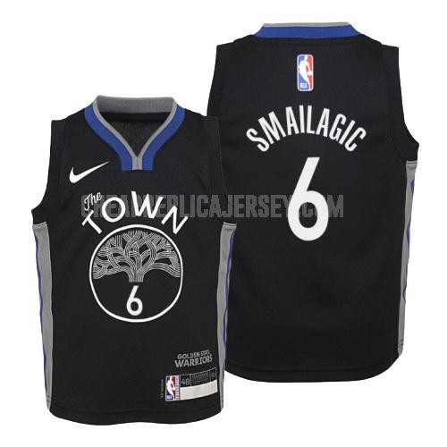 2019-20 youth golden state warriors alen smailagic 6 black city edition replica jersey