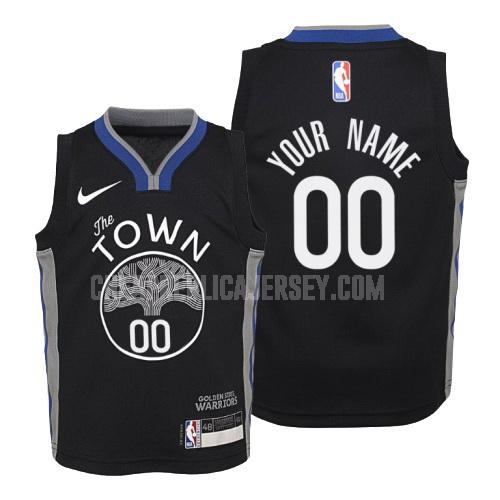 2019-20 youth golden state warriors custom black city edition replica jersey