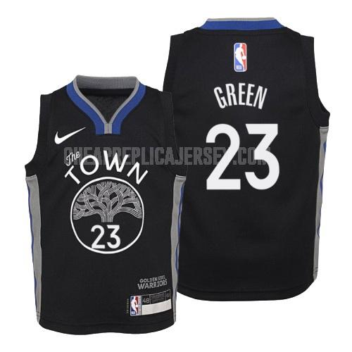 2019-20 youth golden state warriors draymond green 23 black city edition replica jersey