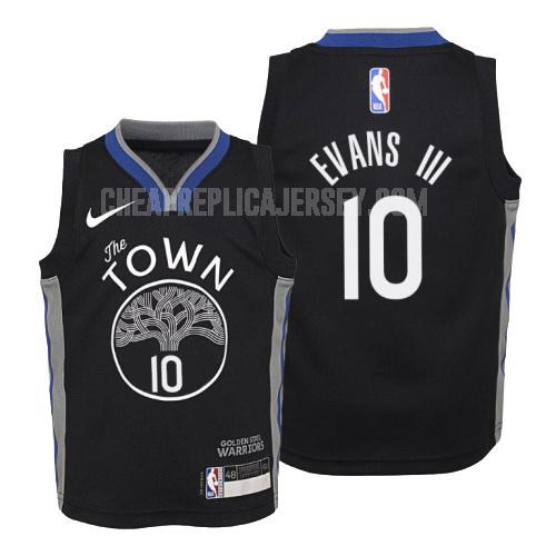 2019-20 youth golden state warriors jacob evans iii 10 black city edition replica jersey