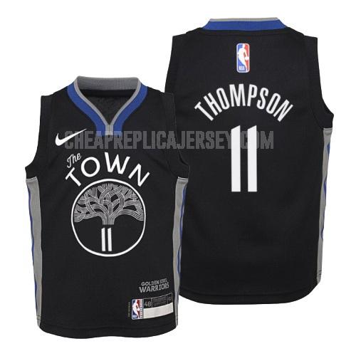 2019-20 youth golden state warriors klay thompson 11 black city edition replica jersey