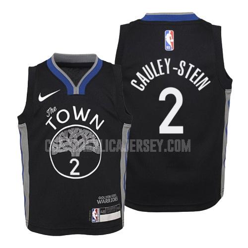 2019-20 youth golden state warriors willie cauley stein 2 black city edition replica jersey