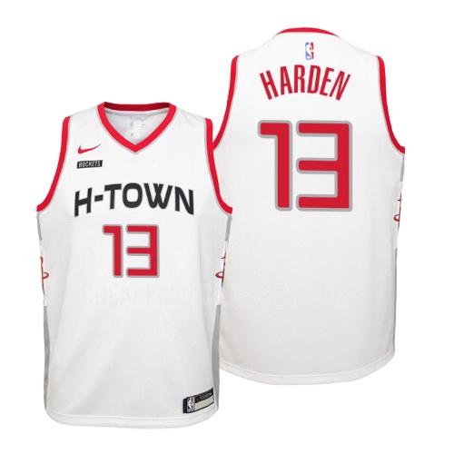 2019-20 youth houston rockets james harden 13 white city edition replica jersey