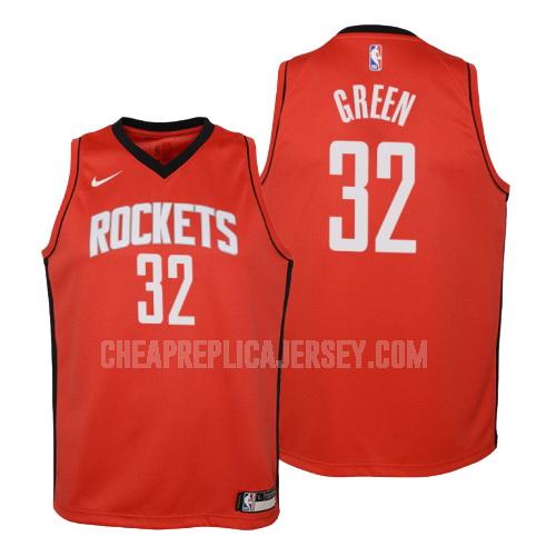 2019-20 youth houston rockets jeff green 32 red icon replica jersey