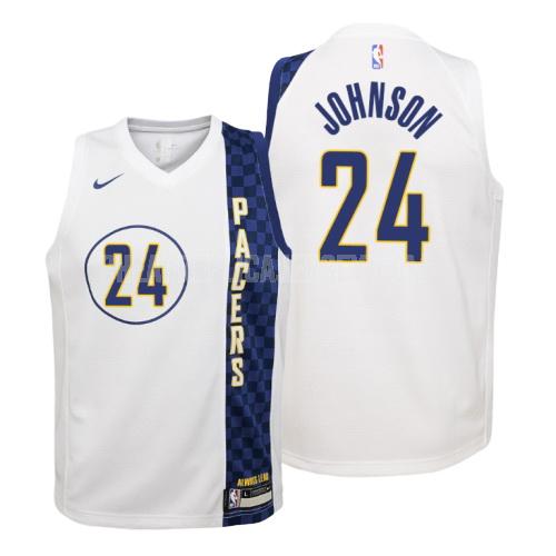 2019-20 youth indiana pacers alize johnson 24 white city edition replica jersey