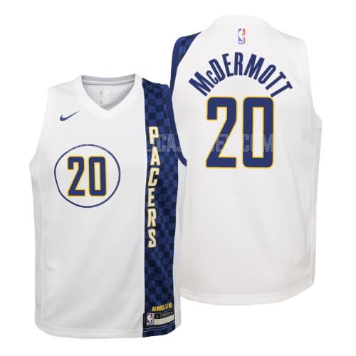 2019-20 youth indiana pacers doug mcdermott 20 white city edition replica jersey