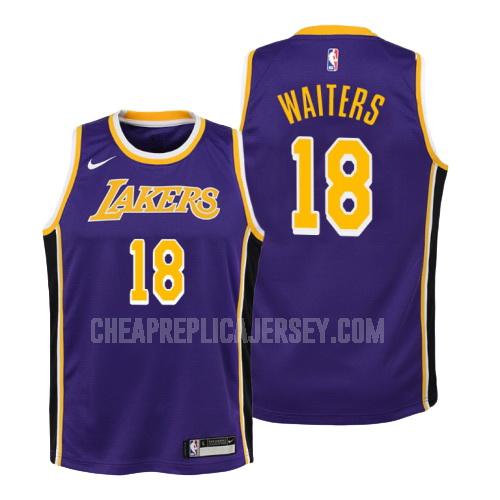 2019-20 youth los angeles lakers dion waiters 18 purple statement replica jersey