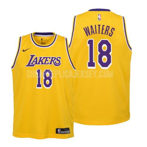 2019-20 youth los angeles lakers dion waiters 18 yellow icon replica jersey