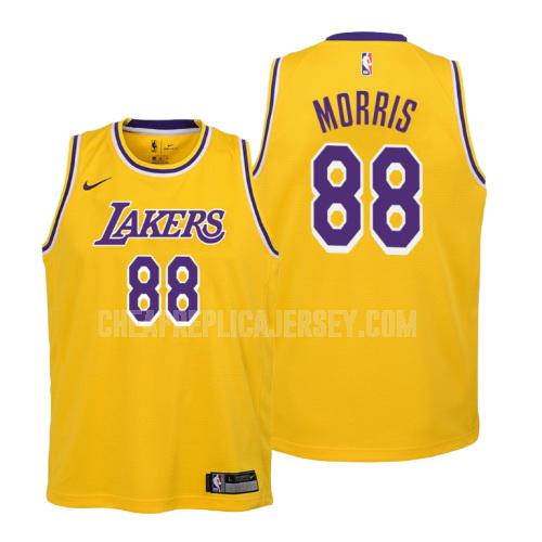 2019-20 youth los angeles lakers markieff morris 88 yellow icon replica jersey