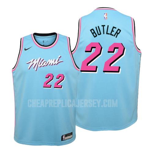 2019-20 youth miami heat jimmy butler 22 blue city edition replica jersey