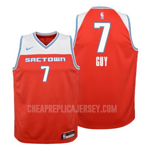 2019-20 youth sacramento kings kyle guy 7 red city edition replica jersey