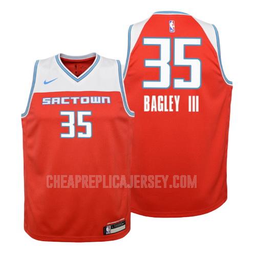 2019-20 youth sacramento kings marvin bagley iii 35 red city edition replica jersey