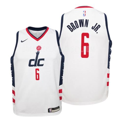 2019-20 youth washington wizards troy brown jr 6 white city edition replica jersey