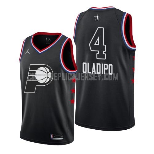 2019 men's indiana pacers victor oladipo 4 black nba all-star replica jersey