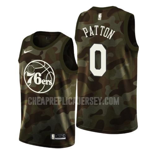 2019 men's philadelphia 76ers justin patton 0 camo memorial day replica jersey