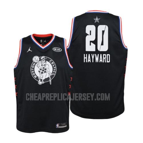 2019 youth boston celtics gordon hayward 20 black nba all-star replica jersey