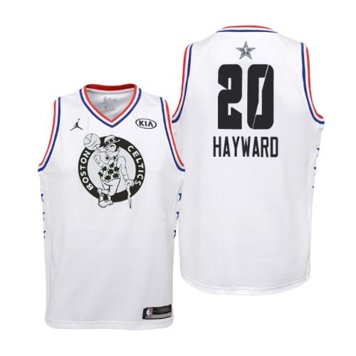 2019 youth boston celtics gordon hayward 20 white nba all-star replica jersey