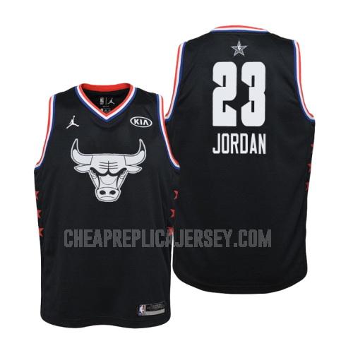 2019 youth chicago bulls michael jordan 23 black nba all-star replica jersey