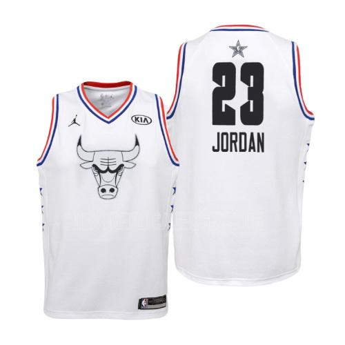 2019 youth chicago bulls michael jordan 23 white nba all-star replica jersey