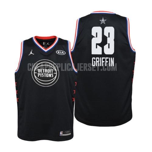 2019 youth detroit pistons blake griffin 23 black nba all-star replica jersey