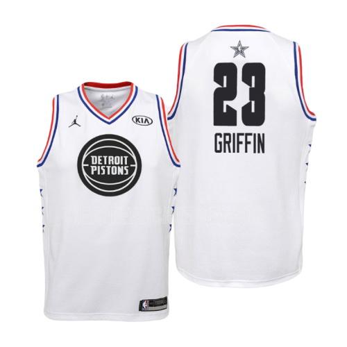 2019 youth detroit pistons blake griffin 23 white nba all-star replica jersey