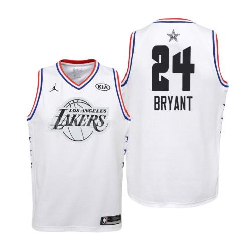 2019 youth los angeles lakers kobe bryant 24 white nba all-star replica jersey