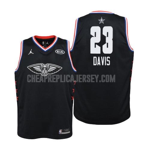 2019 youth new orleans pelicans anthony davis 23 black nba all-star replica jersey