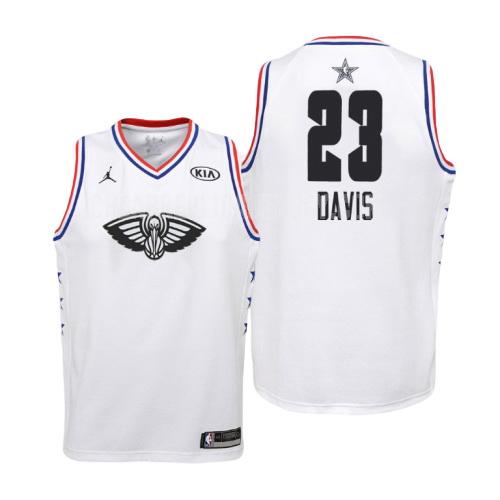2019 youth new orleans pelicans anthony davis 23 white nba all-star replica jersey