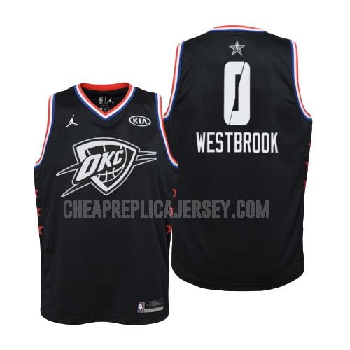 2019 youth oklahoma city thunder russell westbrook 0 black nba all-star replica jersey
