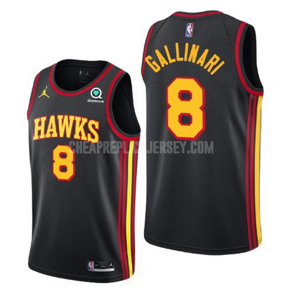 2020-21 men's atlanta hawks danilo gallinari 8 black statement replica jersey