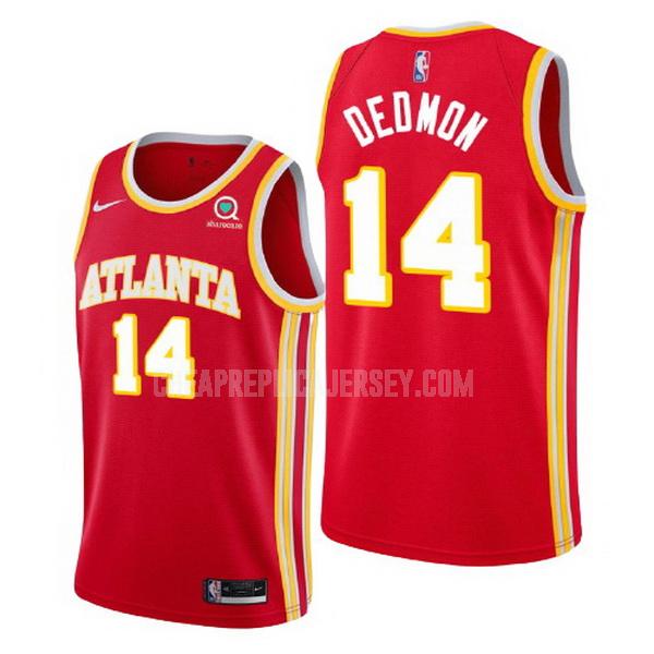 2020-21 men's atlanta hawks dewayne dedmon 12 red icon replica jersey