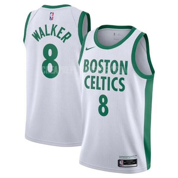 2020-21 men's boston celtics kemba walker 8 white city edition replica jersey