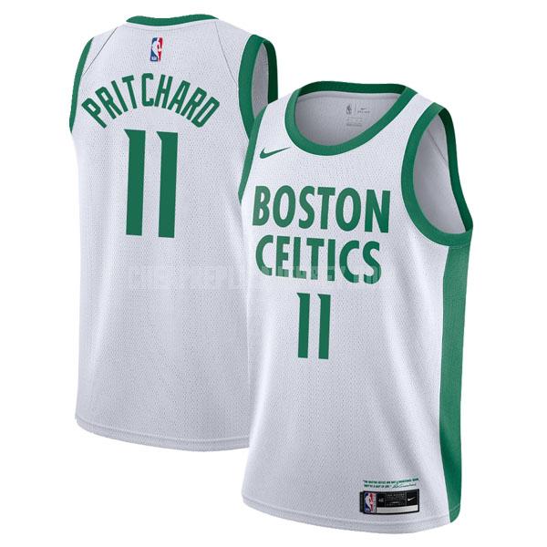 2020-21 men's boston celtics payton pritchard 11 white city edition replica jersey