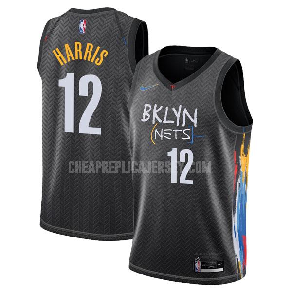 2020-21 men's brooklyn nets joe harris 12 black city edition replica jersey