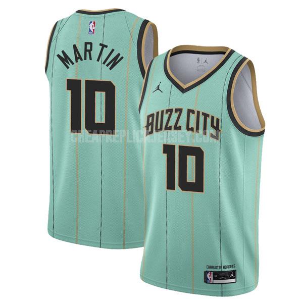 2020-21 men's charlotte hornets caleb martin 10 green city edition replica jersey