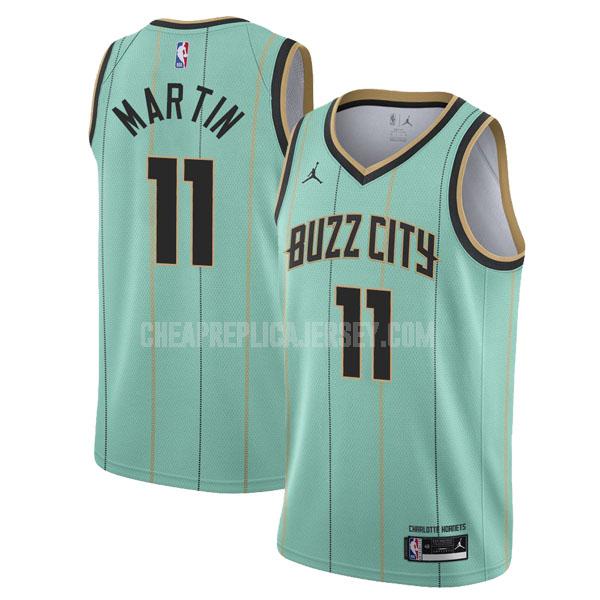 2020-21 men's charlotte hornets cody martin 11 green city edition replica jersey