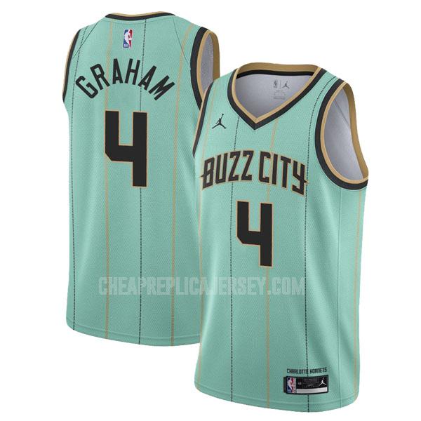 2020-21 men's charlotte hornets devonte' graham 4 green city edition replica jersey
