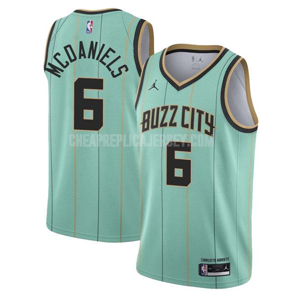 2020-21 men's charlotte hornets jalen mcdaniels 6 green city edition replica jersey