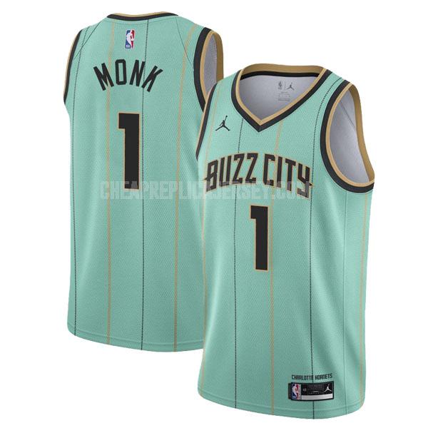 2020-21 men's charlotte hornets malik monk 1 green city edition replica jersey
