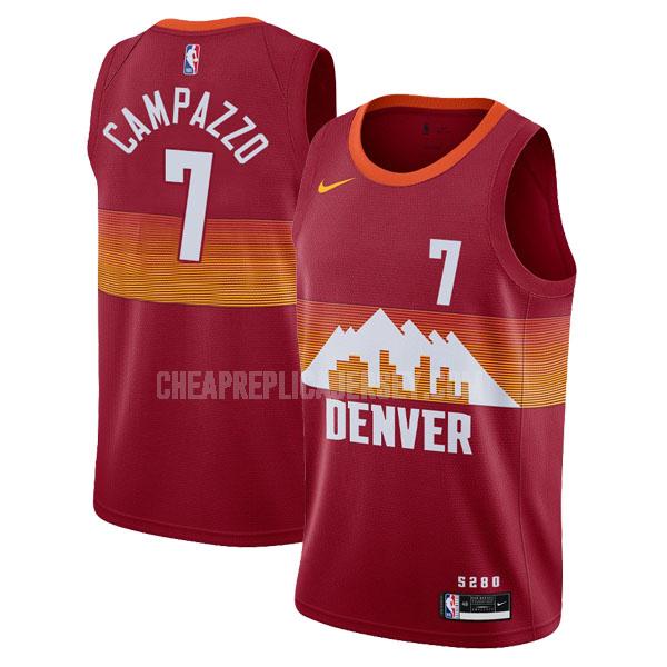 2020-21 men's denver nuggets facundo campazzo 7 red city edition replica jersey