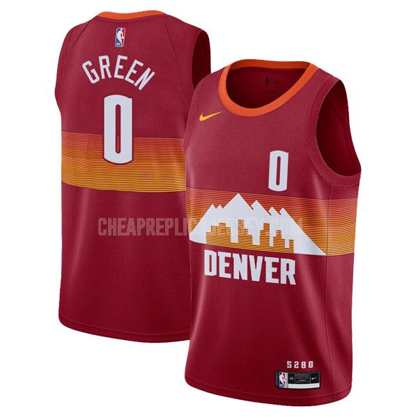2020-21 men's denver nuggets jamychal green 0 red city edition replica jersey